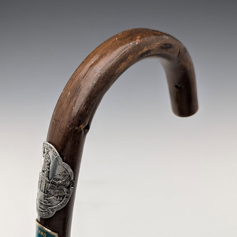 ヴィンテージ 紳士用 ヨーロッパ周遊 ツーリストステッキ ブラウンシャフト 88cm